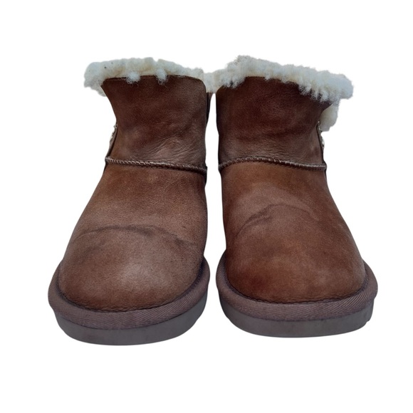 UGG Bailey Mini Zip Chestnut Suede Shearling Women’s Size 6 - Picture 9 of 15
